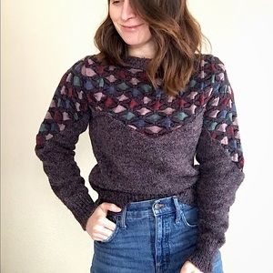 80s Vintage Long Sleeve Sweater